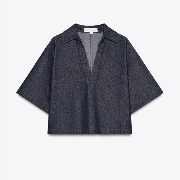 Zara Navy Wide Leg Pant and Top Set size 6 and medium - Picture 5 of 8